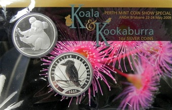2009 Koala & Kookaburra Silver Set - Brisbane